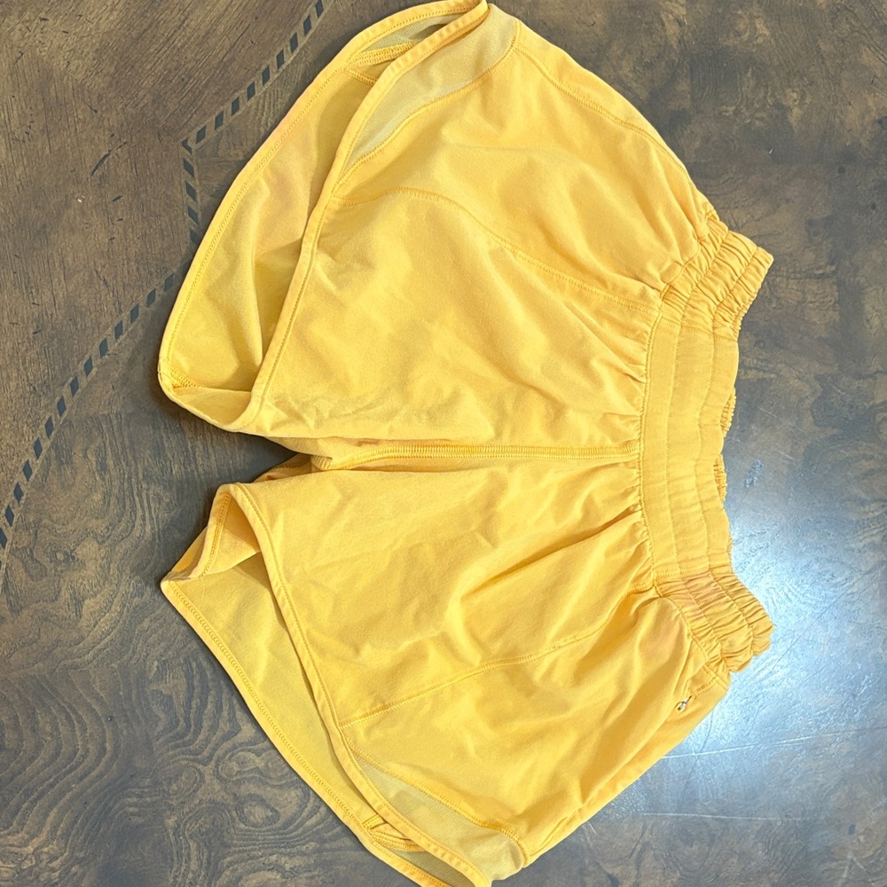 Lululemon Athletica Yellow Athletic Shorts